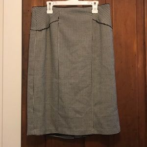 New York and Company Black Gingham Skirt Size 10